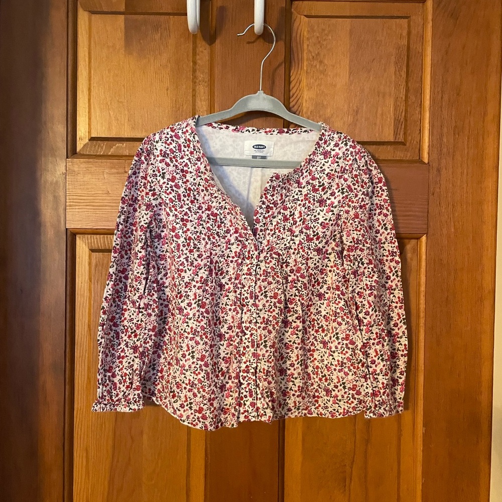 Old Navy Toddler Floral Print Blouse, Size 5T